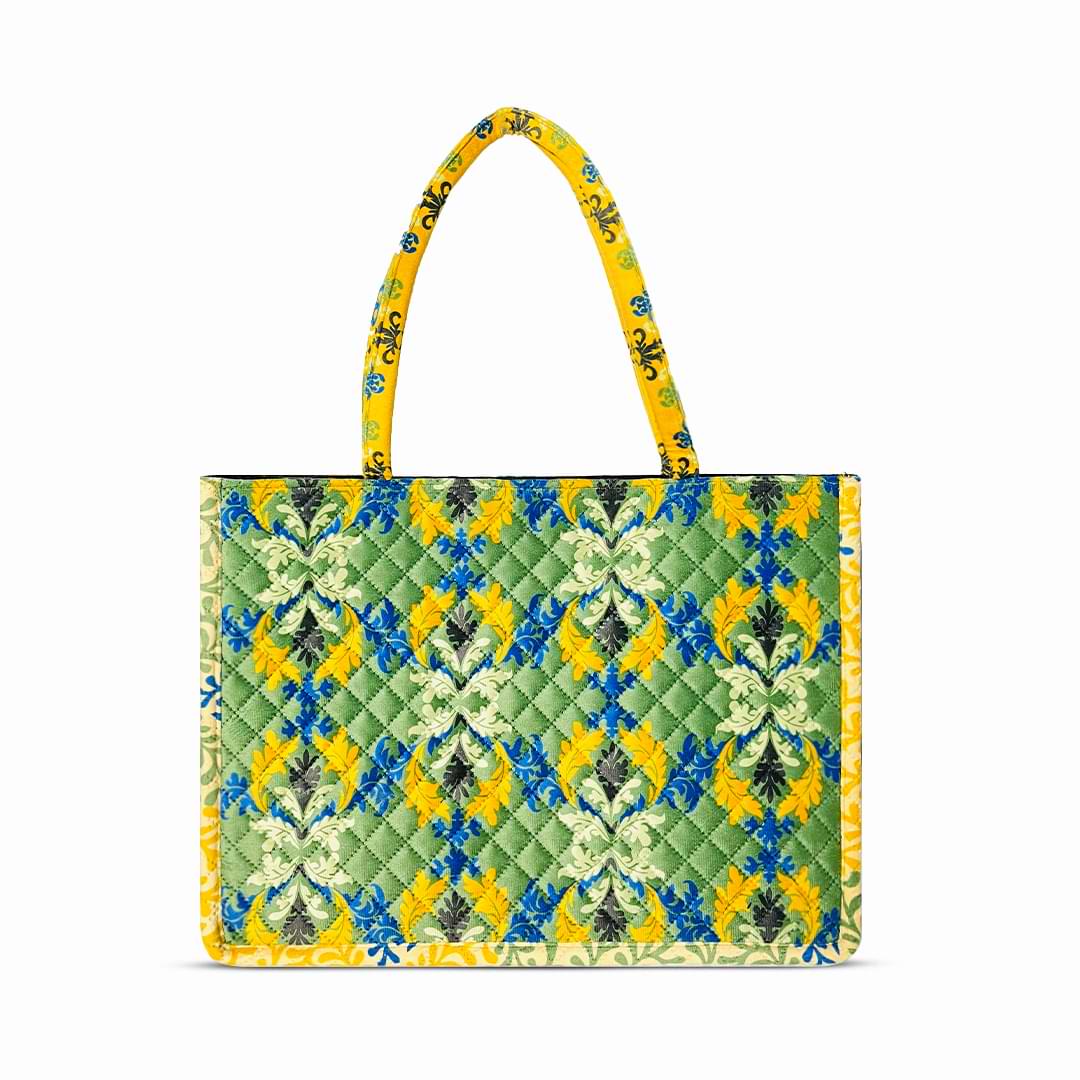 Yellow Velvet Tote Bags