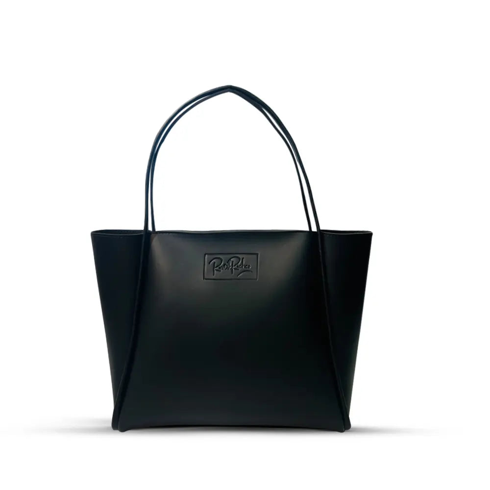Black Faux Leather Bag