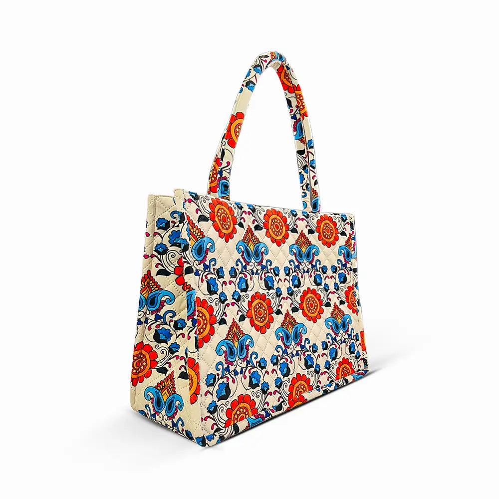 Orange Velvet Tote Bag & Pouch