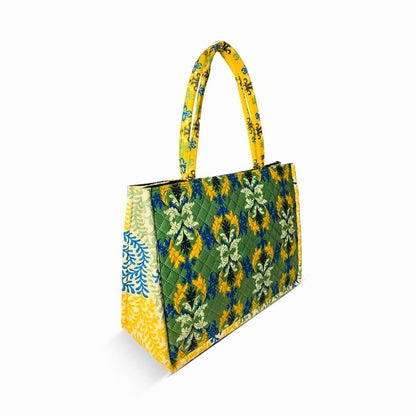 Yellow Velvet Tote Bags