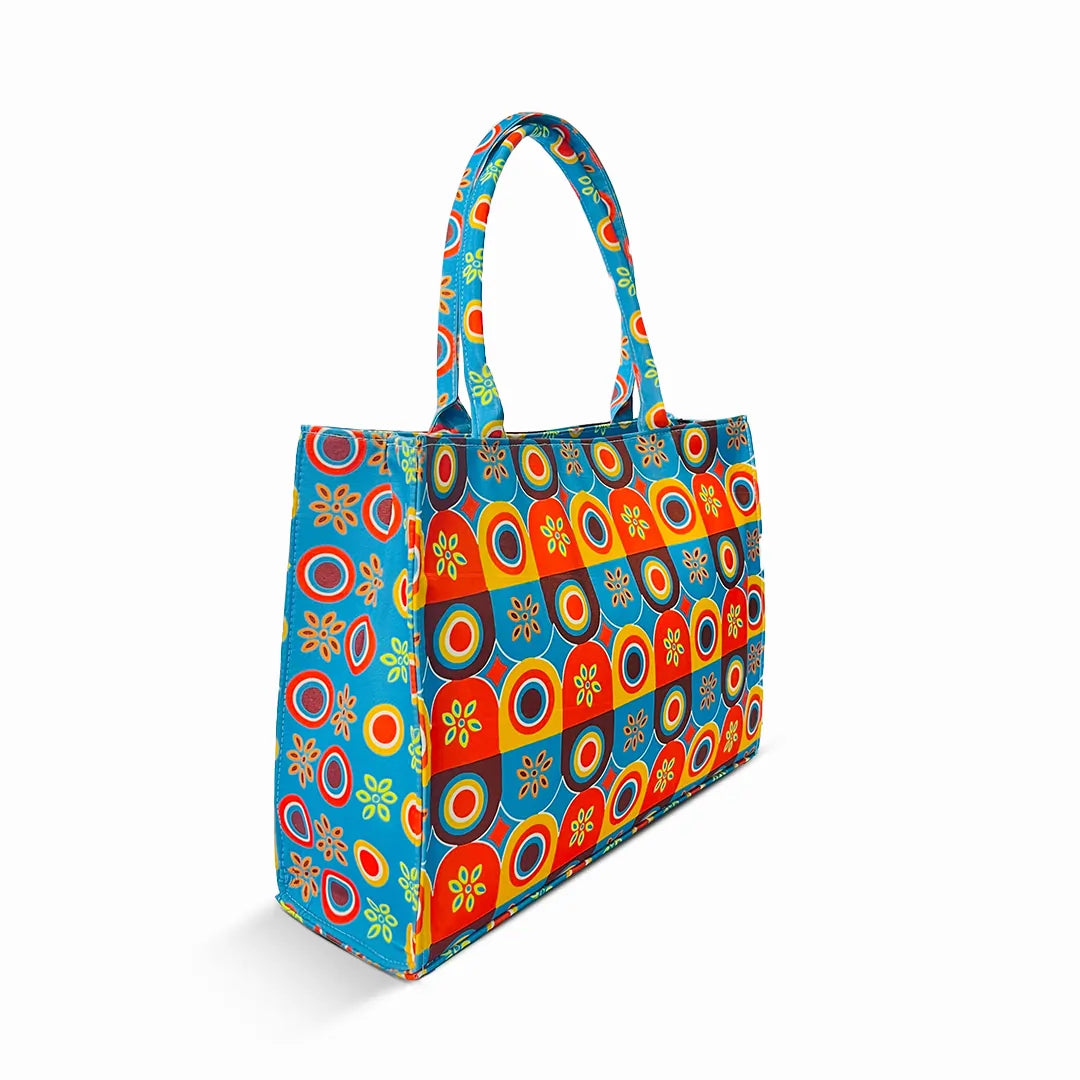 Aqua Canvas Tote Bag