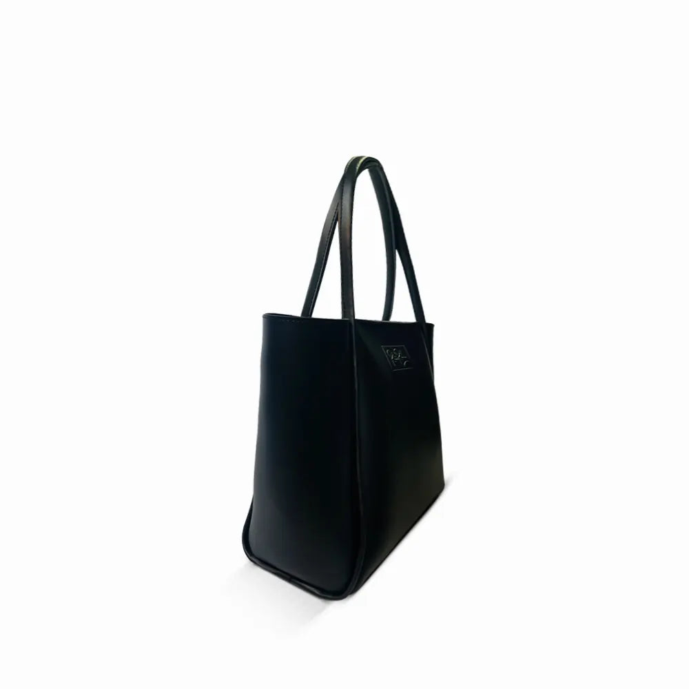Black Faux Leather Bag