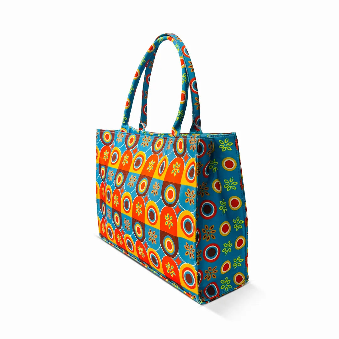 Aqua Canvas Tote Bag
