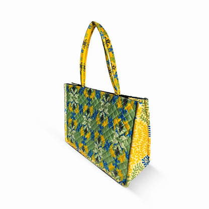Yellow Velvet Tote Bags