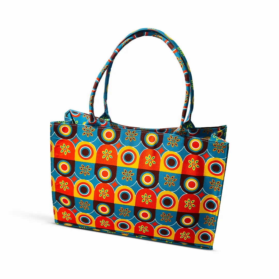Aqua Canvas Tote Bag