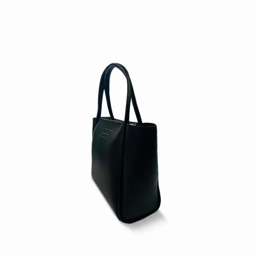 Black Faux Leather Bag