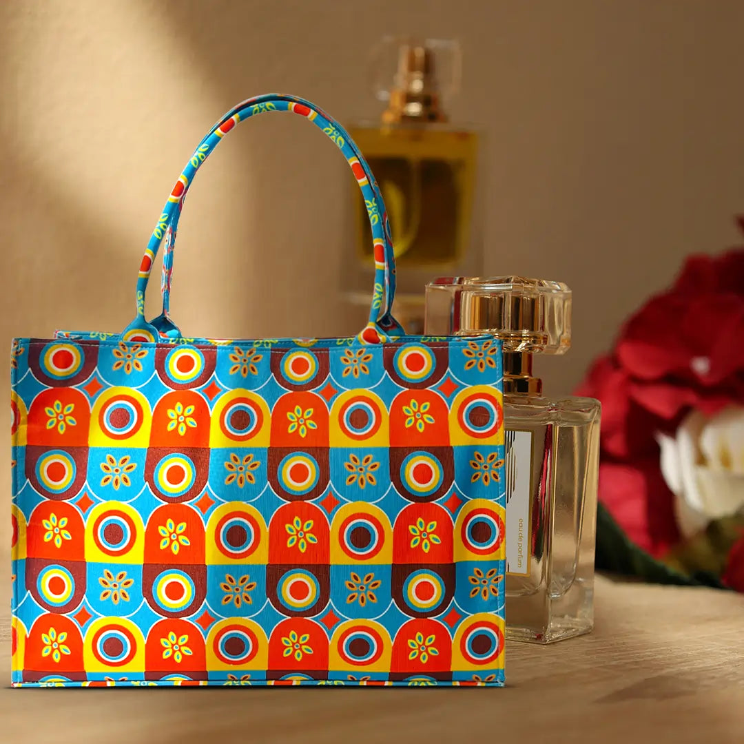 Aqua Canvas Tote Bag