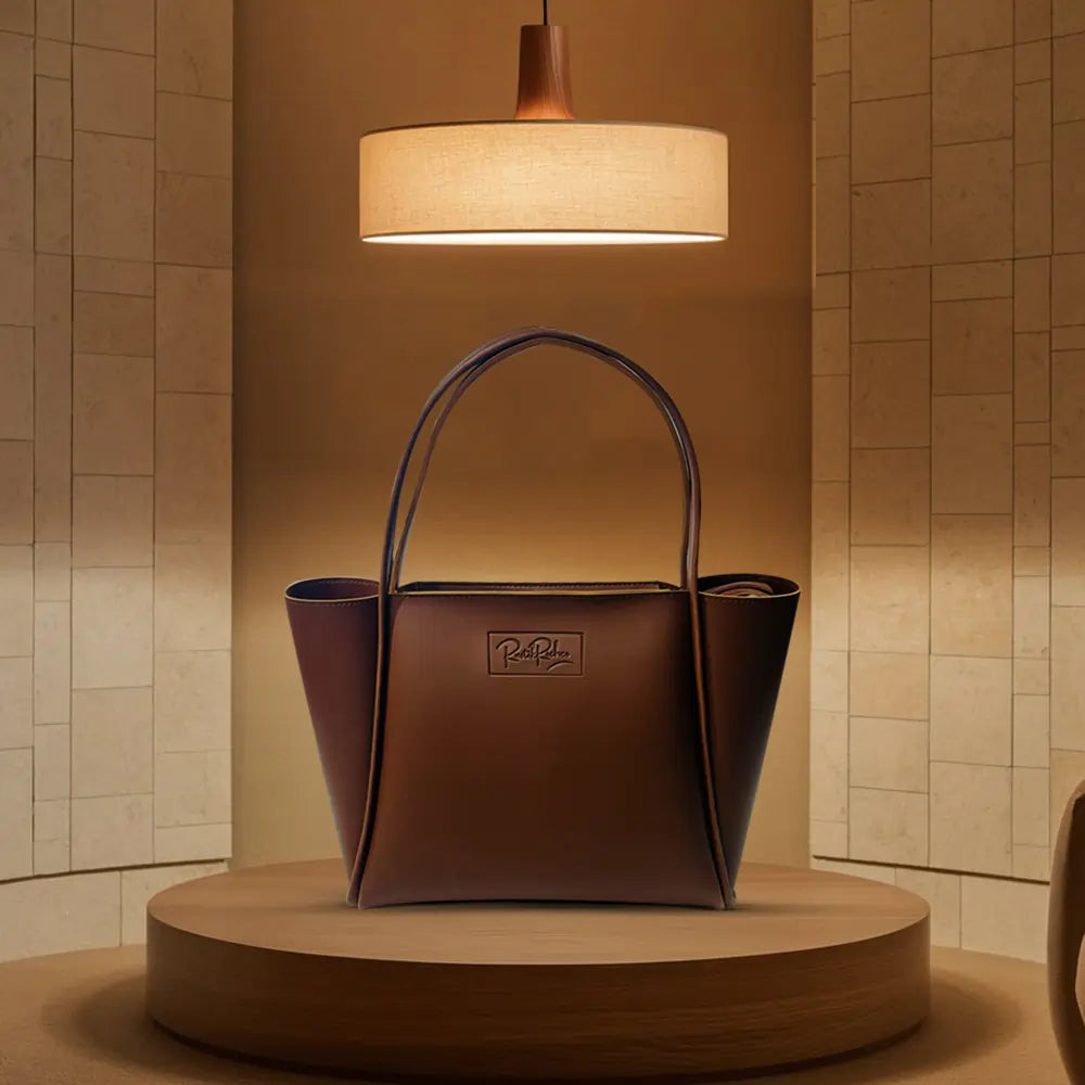 Brown Faux Leather Bag