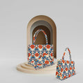 Orange Velvet Tote Bag & Pouch