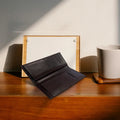 Leather Cheque Book Wallet
