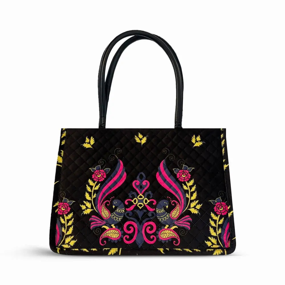Black Velvet Tote Bag & Pouch